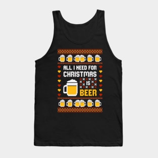 All I Want For Christmas Is Beer Ugly Sweater Shirt Tank Top